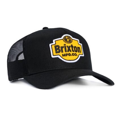 Brixton Genuine Quality Mesh Snapback Trucker Hat - Black