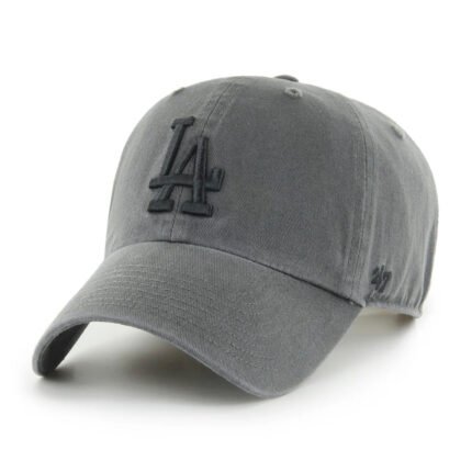 47 Brand Los Angeles Dodgers Cleanup Adjustable Hat - Charcoal. Black