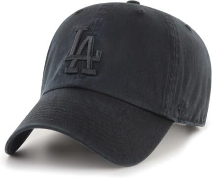 47 Brand Los Angeles Dodgers Cleanup Adjustable Hat - Black. Black. Black